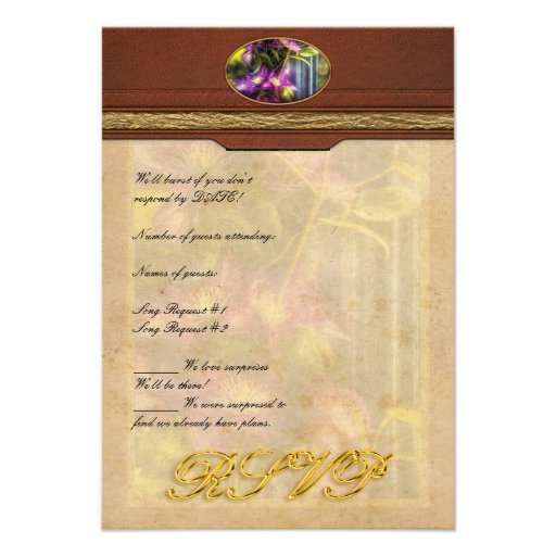 Clematis - Clematis & Lamp Custom Invitation