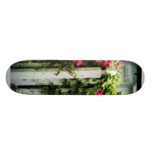 Clematis on Fence Custom Skateboard
