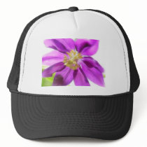 Clematis Petalled Aquilegia (Columbine) Trucker Hats