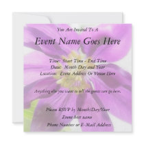 Clematis Petalled Aquilegia (Columbine) Invitations