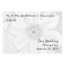 Clematis Placecards Business Card