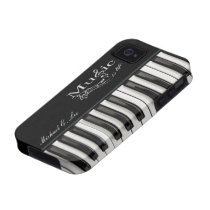 Clés brillantes personnalisées de piano coques case-mate