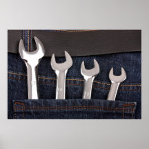 Clés dans la poche de jeans affiche
