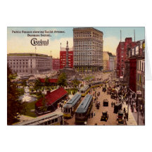 Cleveland Ohio Euclid Avenue Business District Card