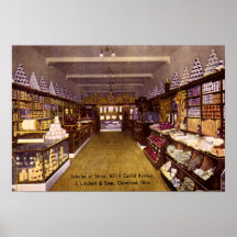 Cleveland Ohio Store Interior, Euclid Avenue Poster