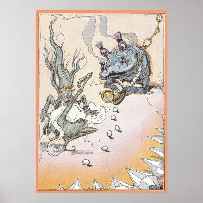 Clever Quox Rolls Eggs at Nome King Posters by pinkalmond