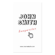 Click! Outline Text Songwriter Business Card