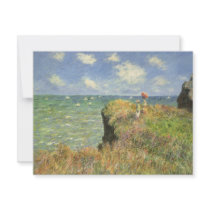 Cliff Walk at Pourville by Claude Monet Personalized Announcement