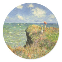 Cliff Walk at Pourville by Claude Monet Stickers