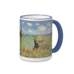 Cliff Walk Pourville, Monet, Vintage Impressionism Coffee Mugs