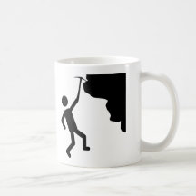 cliffhanger freeclimber climber climbing icon coffee mugs