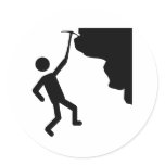 cliffhanger freeclimber climber climbing icon sticker