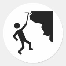 cliffhanger freeclimber climber climbing icon sticker