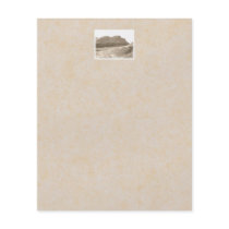 Cliffs in sepia colour. On beige background. Full Colour Flyer
