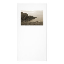 Cliffs in sepia colour. On White Background. Personalized Photo Card