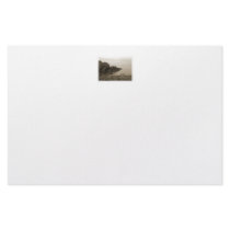 Cliffs in sepia colour. On White Background. Customized Stationery