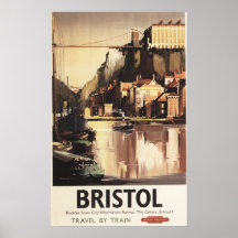 Clifton Suspension Bridge and Boats Posters