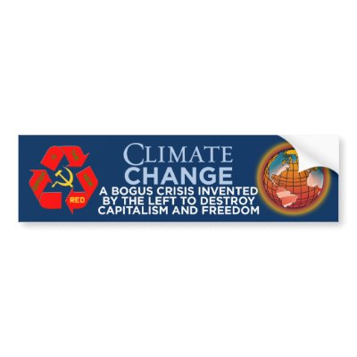 Climate Change-Green Is The New Red Bumper Sticker by monkeyclown