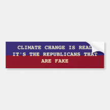 CLIMATE CHANGE IS REAL BUMPER STICKERS