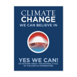 Climate Change - Yes We Can Obama Parody Postcard