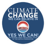 Climate Change - Yes We Can Obama Parody Stickers