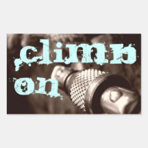 climb on rectangular sticker