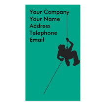 Climber Abseiling or Rappelling Business Card