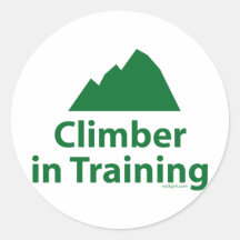 Climber in Training Round Sticker