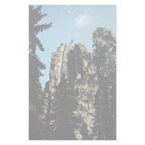 Climber jumping from one rock top to another, Czec Custom Stationery