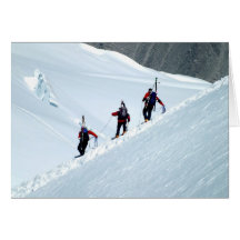 Climbers, Mont Blanc, France Card
