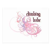 Climbing Babe Post Card