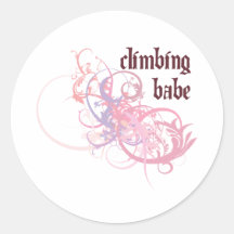Climbing Babe Stickers