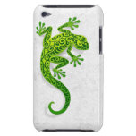 Climbing Green Gecko on a White Wall iPod Touch Covers