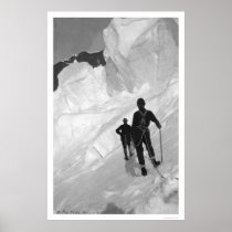 Climbing Mount McKinley Alaska 1906 Print