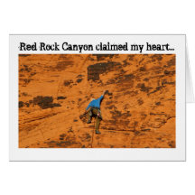 Climbing on Red Rocks; Nevada Souvenir Card