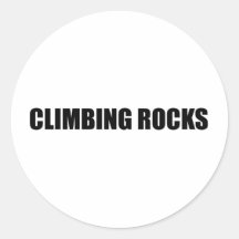 Climbing Rocks Round Stickers