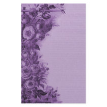 Climbing Rose Vintage Collage (Purple) Personalized Stationery