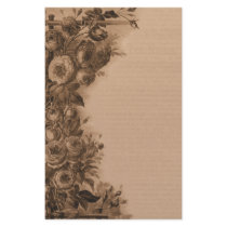 Climbing Rose Vintage Collage (Sepia) Stationery Design