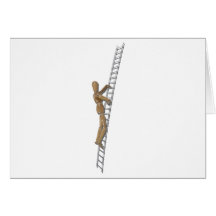 ClimbingMetalLadder020511 Greeting Card