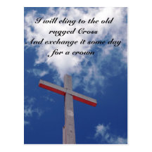 Cling to the Old Rugged Cross Postcard
