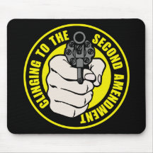 Clinging to the Second Amendment Mousepads