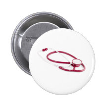 Clinical Stethoscope Pinback Button