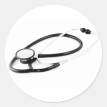Clinical Stethoscope Round Stickers