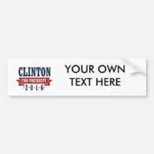CLINTON 2016 CERTIFIED RIBBON -.png Bumper Stickers