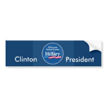 Clinton African Americans Bumper Sticker bumper stickers