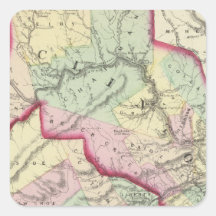 Clinton, Centre counties Square Sticker