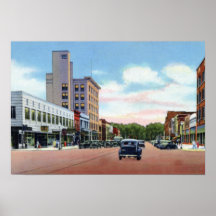 Clinton Iowa 5th Avenue Town View Posters
