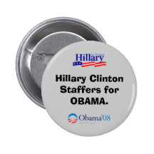 Clinton Staffers for Obama Button