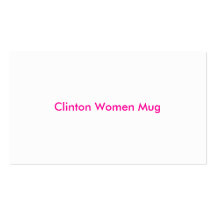 Clinton Women Mug Business Card