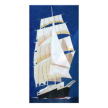 Clipper sail boat photo card